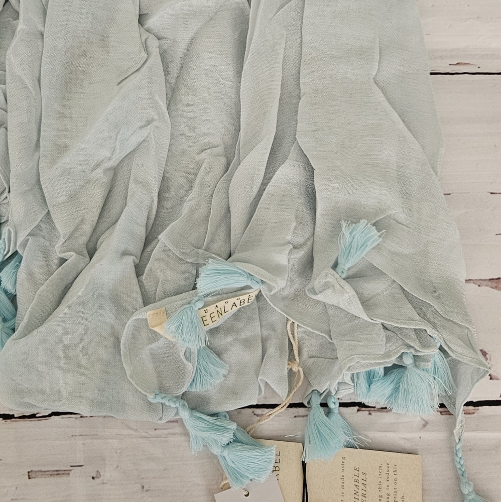 New Greenlabel Quagga Women's Blue Scarf - Picture 6 of 7
